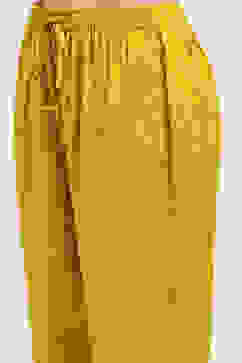 Yellow Rayon Slub Gathered Printed Kurta Palazzo Suit Set image number 2