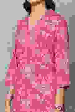 Pink Rayon Straight Kurtas image number 1