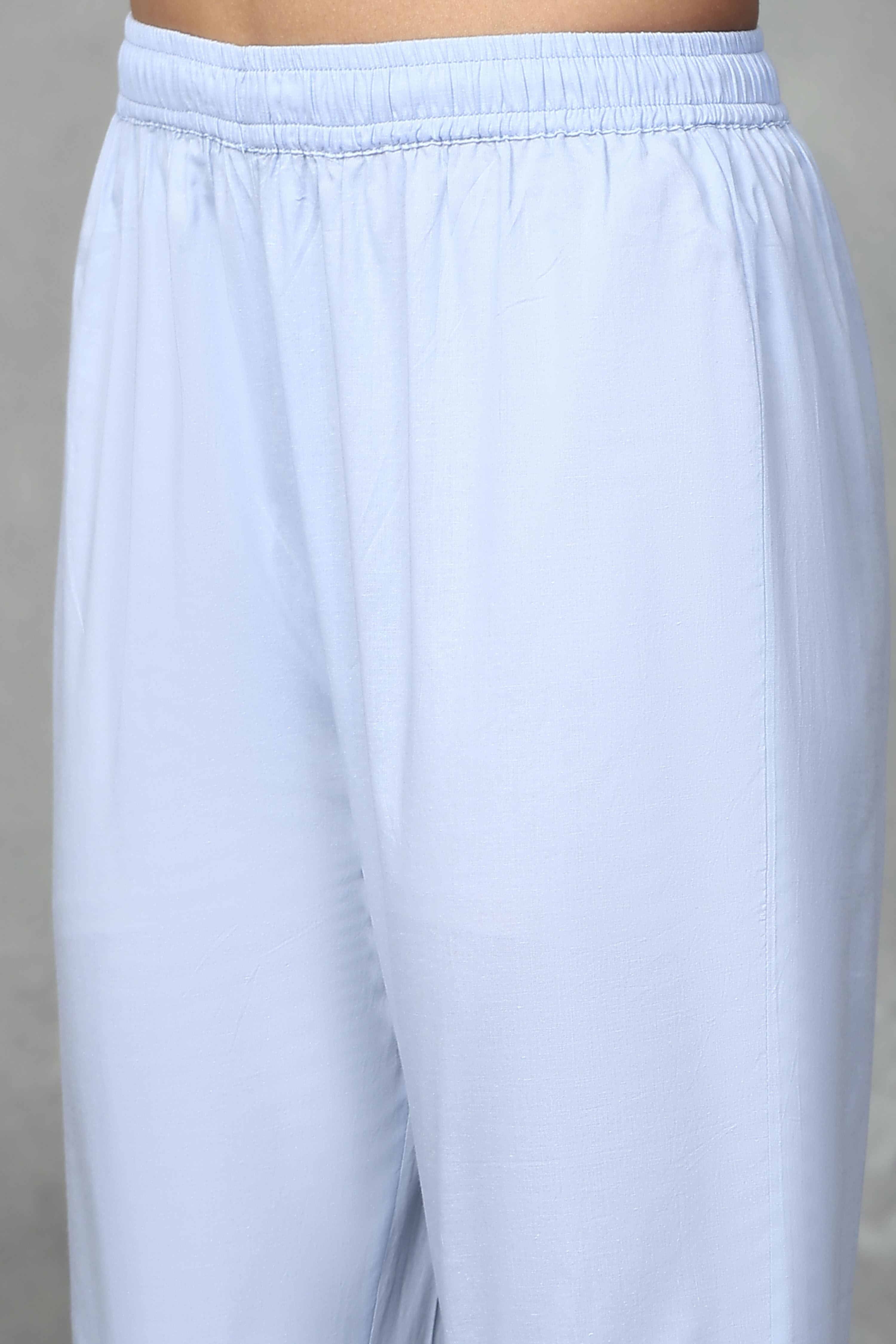 Blue Cotton Kurta Pants Set image number 2