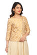 Beige Front Open Poly Cotton Indie Top image number 2