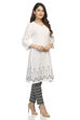 White Straight Cotton Kurta image number 2