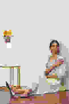 White Cotton Blend Straight Kurtas image number 0