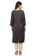 Red Straight Cotton Kurta image number 4