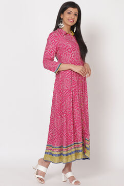 Phalsa Viscose And Rayon Kalidar Dress image number 3