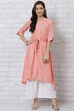 Orange Cotton A-Line Dress image number 0