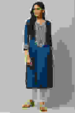 Indigo Rayon Staight Kurta image number 0