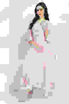 Pink Printed Kalidar Kurta image number 0