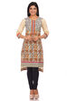 Beige Cotton Asymmetric Kurta image number 0