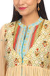 Beige Kalidar Polyester Kurta image number 1