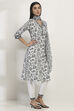 White Viscose Blend Straight Set image number 5