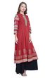 Maroon Kalidar Cotton Kurta image number 2
