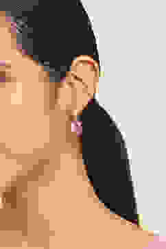 Light Pink Brass Jhumka image number 1