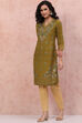 Pink Art Silk Floral Kurta image number 5