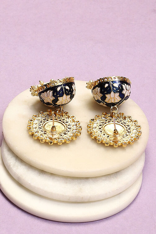 Blue Brass Earrings image number 2