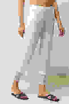 White Viscose Solid Regular Pants image number 3