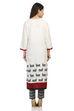 Ecru Straight Cotton Indie Kurta image number 5