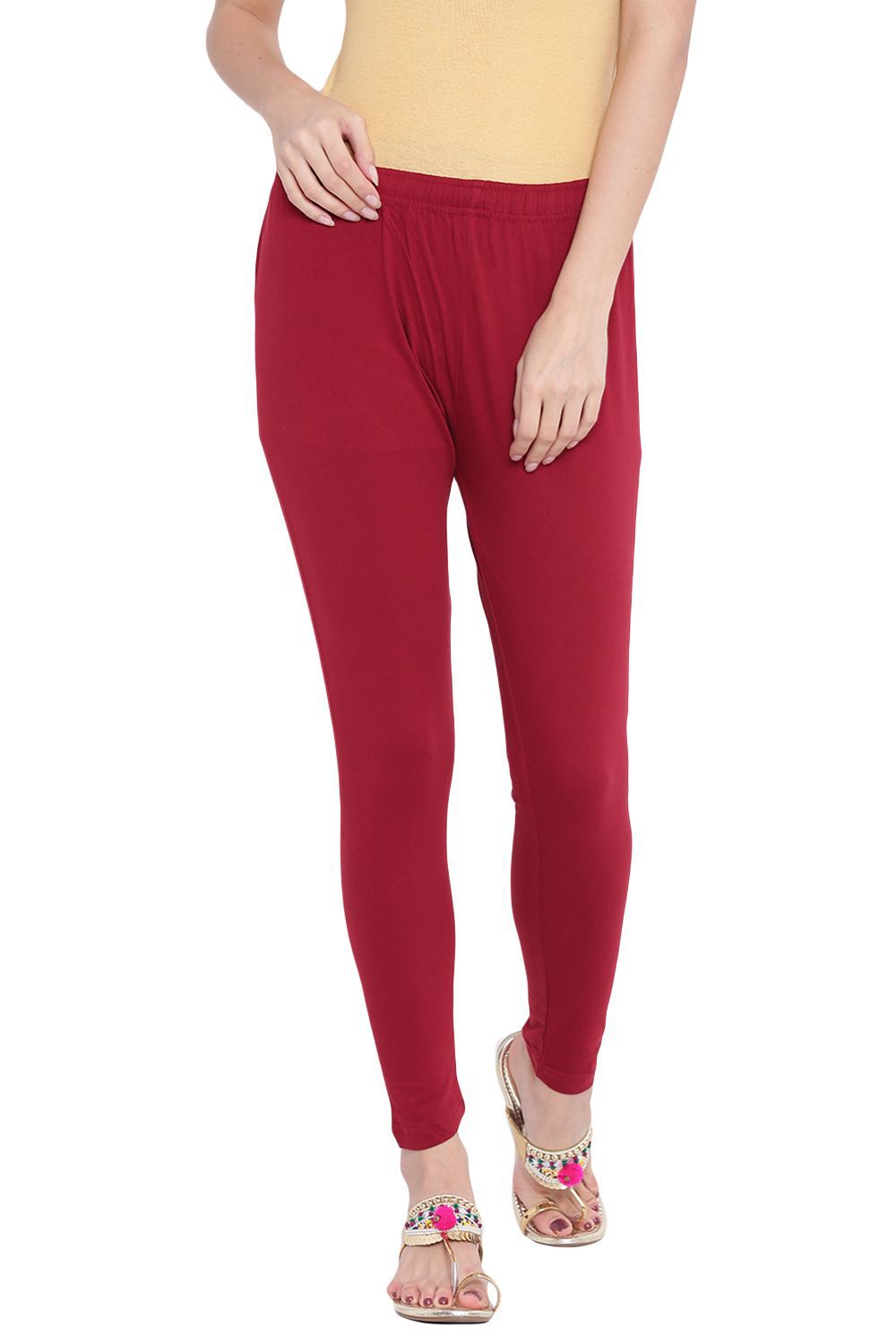 Maroon colour leggings online