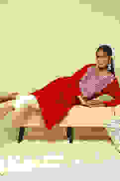 Red Acrylic Straight Kurta image number 0