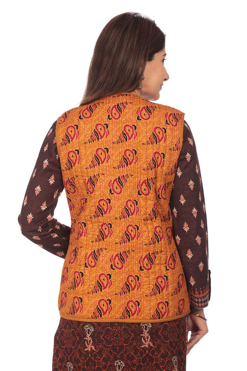 Mustard Straight Cotton Jacket image number 6