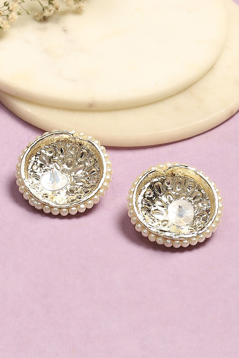 Gold Brass Earrings image number 2