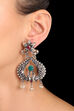 Red & Green Metal Brass Earrings image number 0
