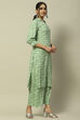 Green Rayon Straight Suit Set image number 5