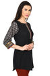 Black Straight Cotton Indie Top image number 3
