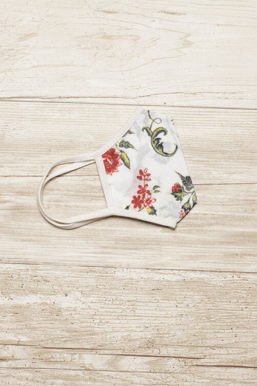 Off White Cotton Mask image number 2
