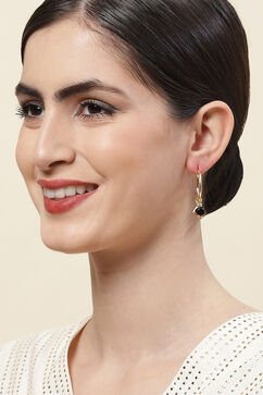 Black White Alloy Earrings image number 3
