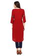 Maroon Straight Viscose Rayon Kurta image number 5