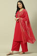 Pink Cotton Blend Woven Straight Kurta Suit Set image number 5