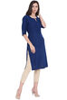 Indigo Straight Kurta image number 1