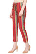 Indigo Poly Cotton Multicolored Slim Pants image number 3