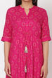 Pink Viscose And Rayon A Line Dress image number 1