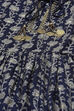 Navy Blue Art Silk Tiered Kurta image number 1