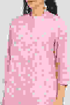 Coral Cotton Straight Kurti image number 1