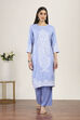 Blue Rayon Viscose Rayon Kurta Pants Set image number 6