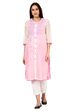 Off White Straight Poly Cotton Kurta image number 0