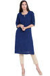 Indigo Straight Kurta image number 0