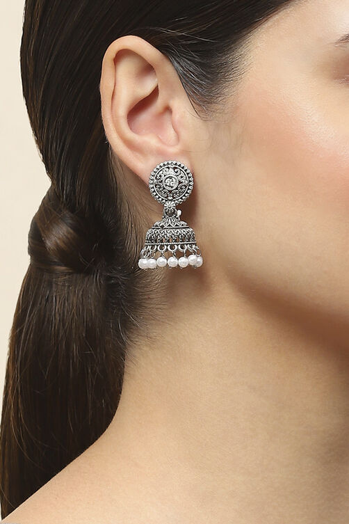 Oxidised Alloy Earrings image number 1