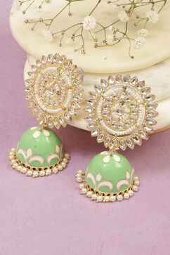 Mint Green Alloy Earrings image number 0
