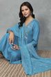 Green Rayon Kalidar Suit Sets image number 0