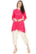 Pink A-Line Viscose Kurta image number 1