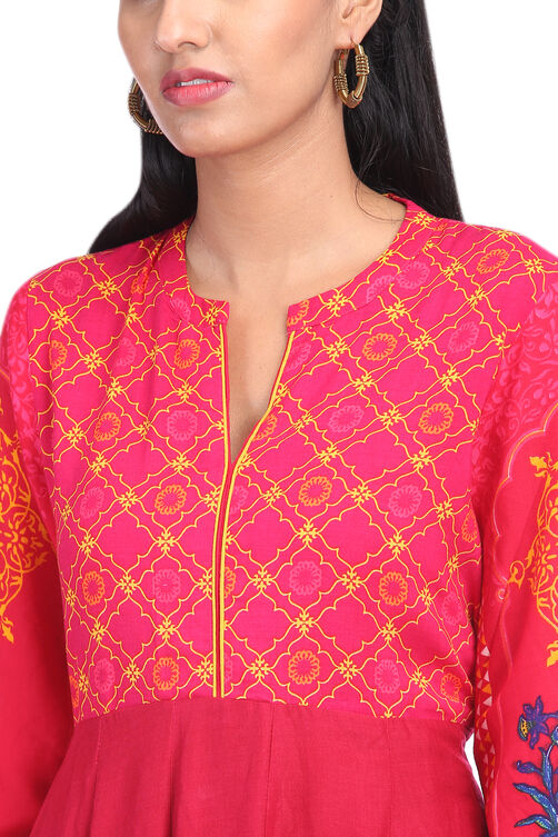Off White Kalidar Viscose Rayon Kurta image number 1
