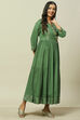 Sage Green Viscose Tiered Dress image number 3