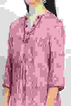 Pink Printed Straight Co-ord Set image number 1