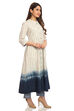 Ecru Flared Cotton Dress image number 2