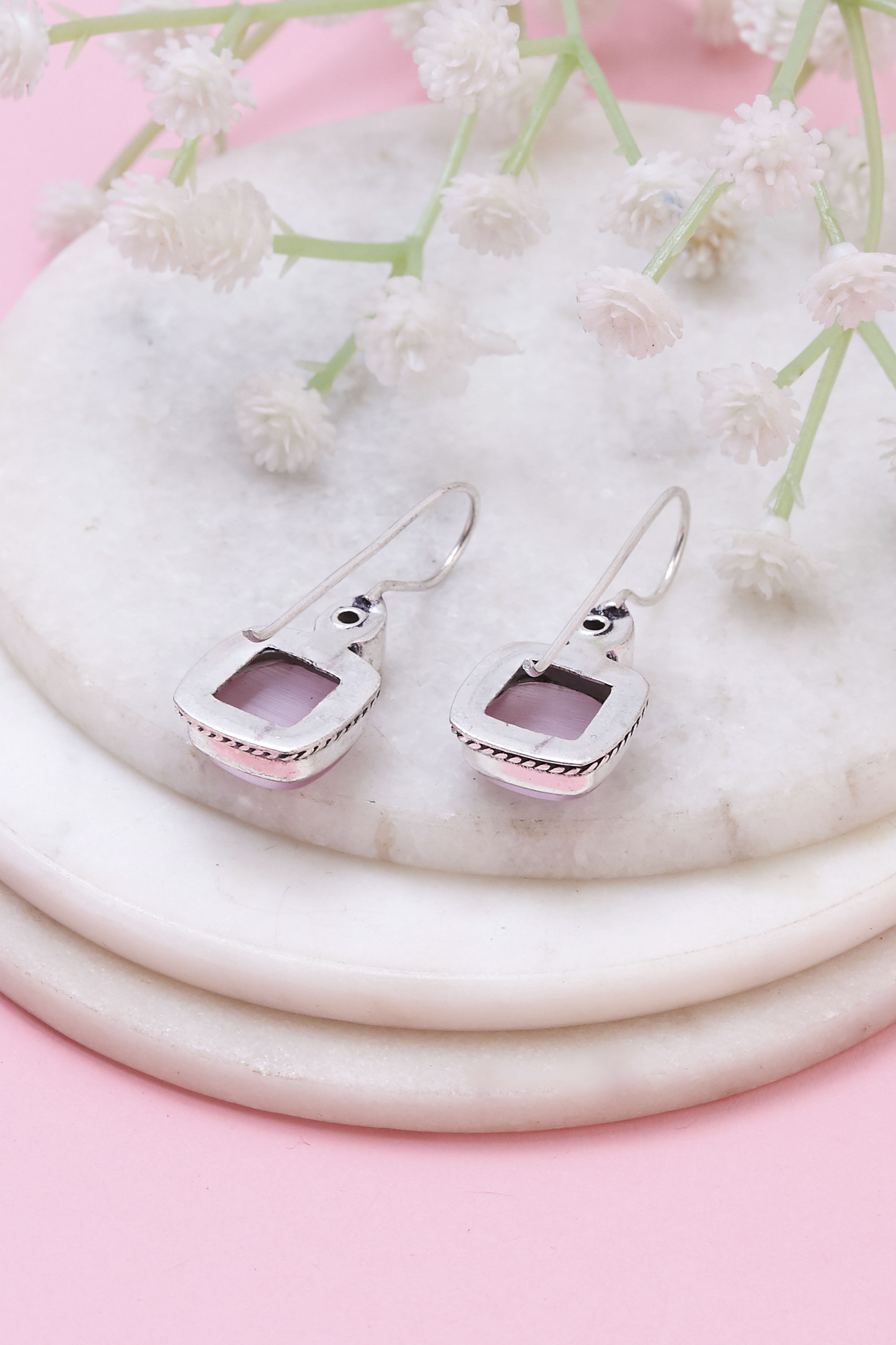 Light Pink Brass Drop & danglers image number 2