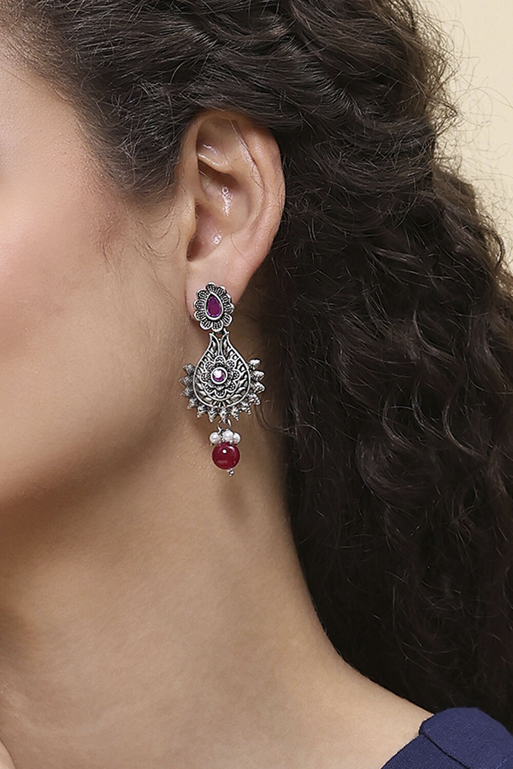 Red Alloy Drop & Danglers image number 1