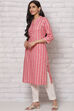 Peach Poly Cotton Straight Kurta image number 2